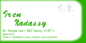 iren nadassy business card